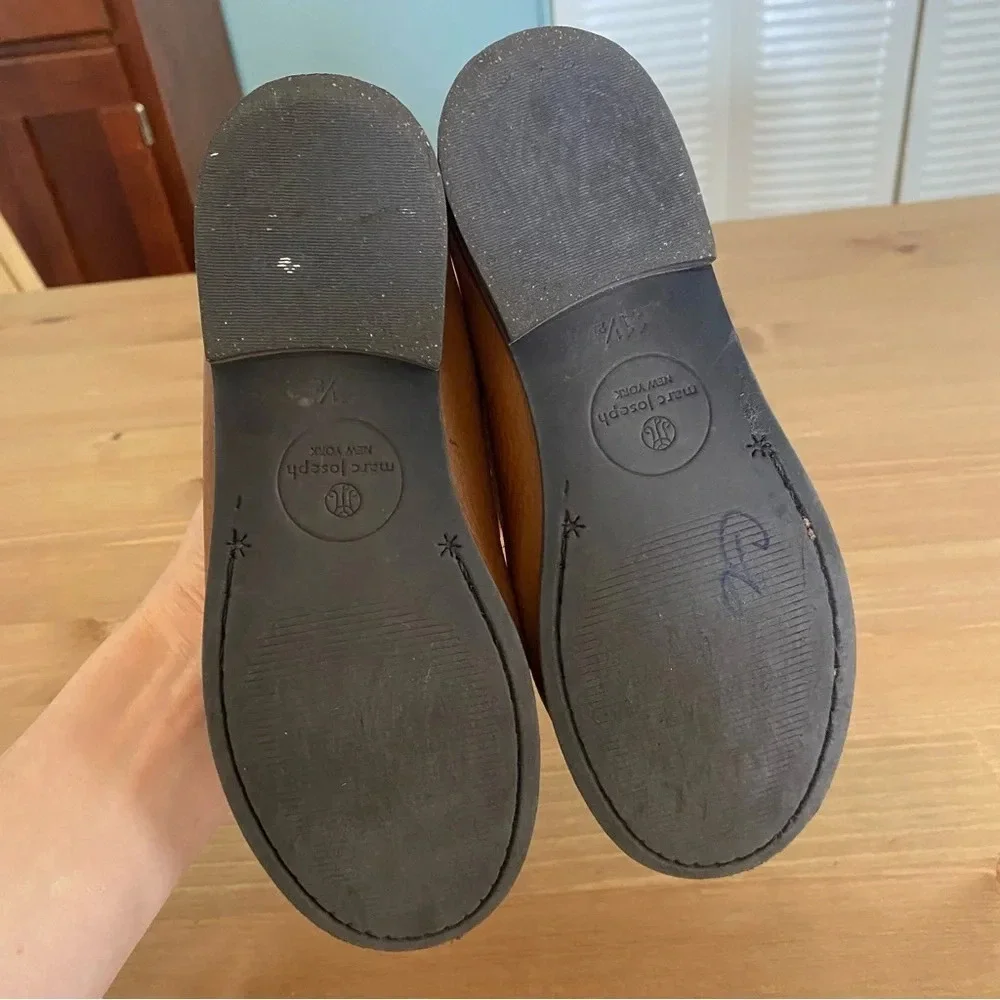 Marc Joseph Kids Slip On Brown Leather Loafers Boat Shoes Sz 11.5 Wedding Preppy